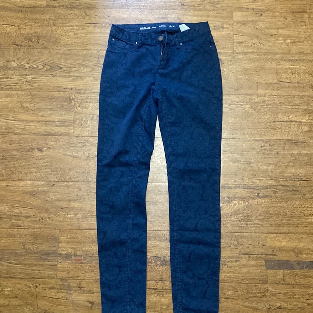 RW & Co. Paisley Printed Blue Natalie Jeggings Jeans Size Small